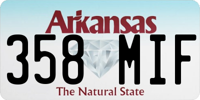 AR license plate 358MIF