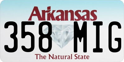 AR license plate 358MIG