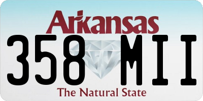 AR license plate 358MII