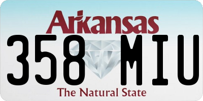 AR license plate 358MIU