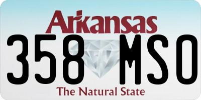 AR license plate 358MSO