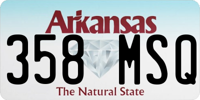 AR license plate 358MSQ