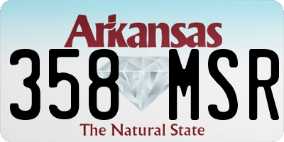 AR license plate 358MSR