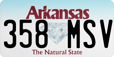 AR license plate 358MSV