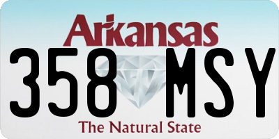 AR license plate 358MSY