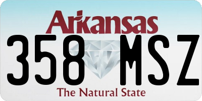 AR license plate 358MSZ