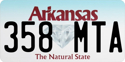 AR license plate 358MTA