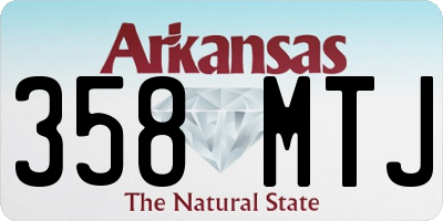 AR license plate 358MTJ