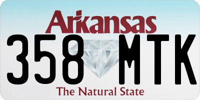 AR license plate 358MTK
