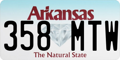 AR license plate 358MTW