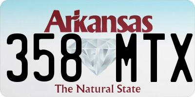 AR license plate 358MTX