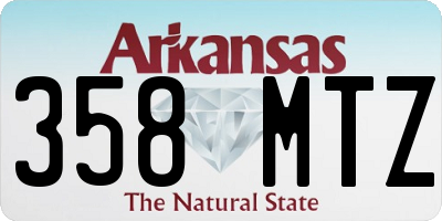 AR license plate 358MTZ