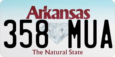 AR license plate 358MUA