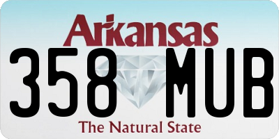 AR license plate 358MUB