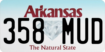 AR license plate 358MUD