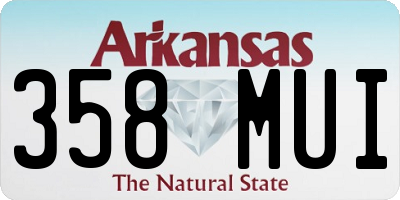 AR license plate 358MUI