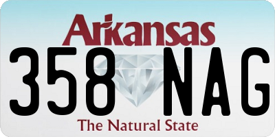 AR license plate 358NAG