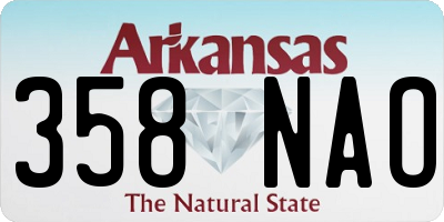 AR license plate 358NAO