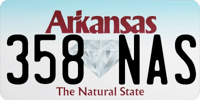 AR license plate 358NAS