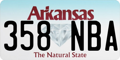AR license plate 358NBA
