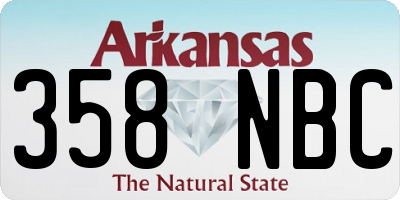 AR license plate 358NBC