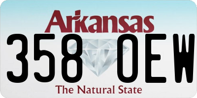 AR license plate 358OEW