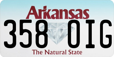 AR license plate 358OIG