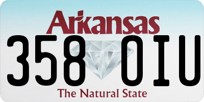 AR license plate 358OIU