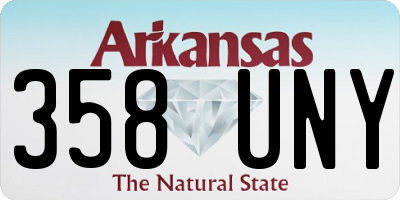 AR license plate 358UNY