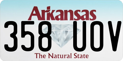 AR license plate 358UOV