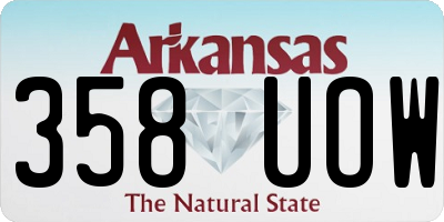 AR license plate 358UOW