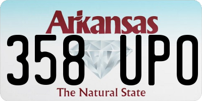 AR license plate 358UPO
