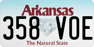 AR license plate 358VOE