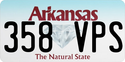 AR license plate 358VPS