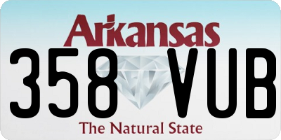 AR license plate 358VUB