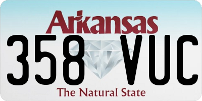 AR license plate 358VUC