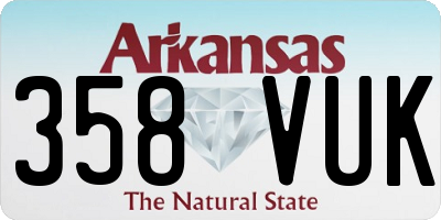 AR license plate 358VUK