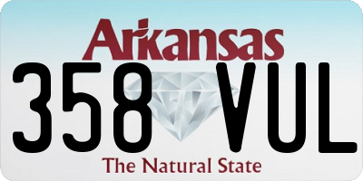 AR license plate 358VUL