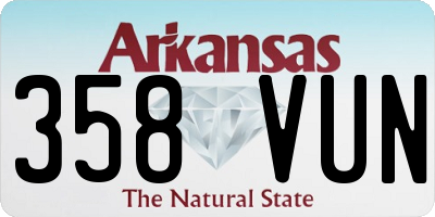 AR license plate 358VUN
