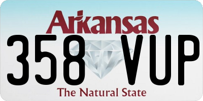 AR license plate 358VUP