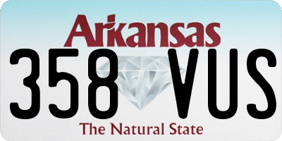 AR license plate 358VUS