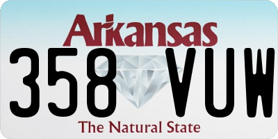 AR license plate 358VUW