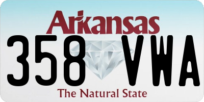 AR license plate 358VWA