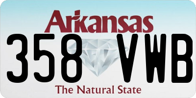 AR license plate 358VWB