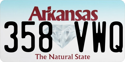 AR license plate 358VWQ