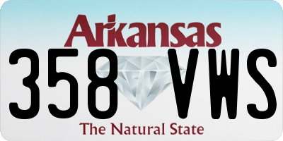 AR license plate 358VWS