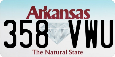 AR license plate 358VWU