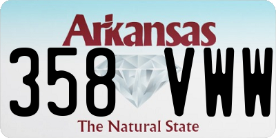 AR license plate 358VWW