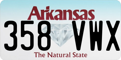 AR license plate 358VWX