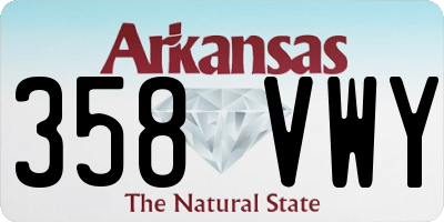 AR license plate 358VWY
